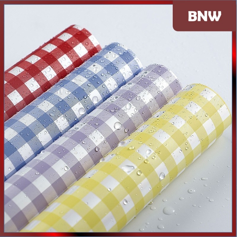 

BNW - FL37 KOTAK KOTAK Kertas Bunga Paper Buket Motif Summer Plaid Kotak Kado Florist Cellophane