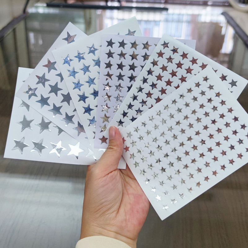 

(1 Pack = 10 Sheets ) Classic Stationery Stickers Self-Adhesive Stars Stickers Label for Rewarding Kids Students Scrapbooking