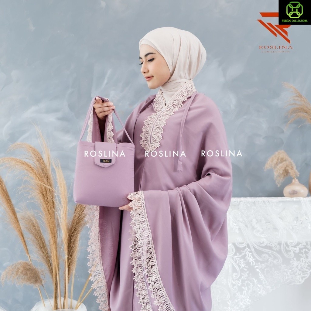 Roslina Mukena Katun Premium Mewah Dewasa Jumbo Bahan Adem