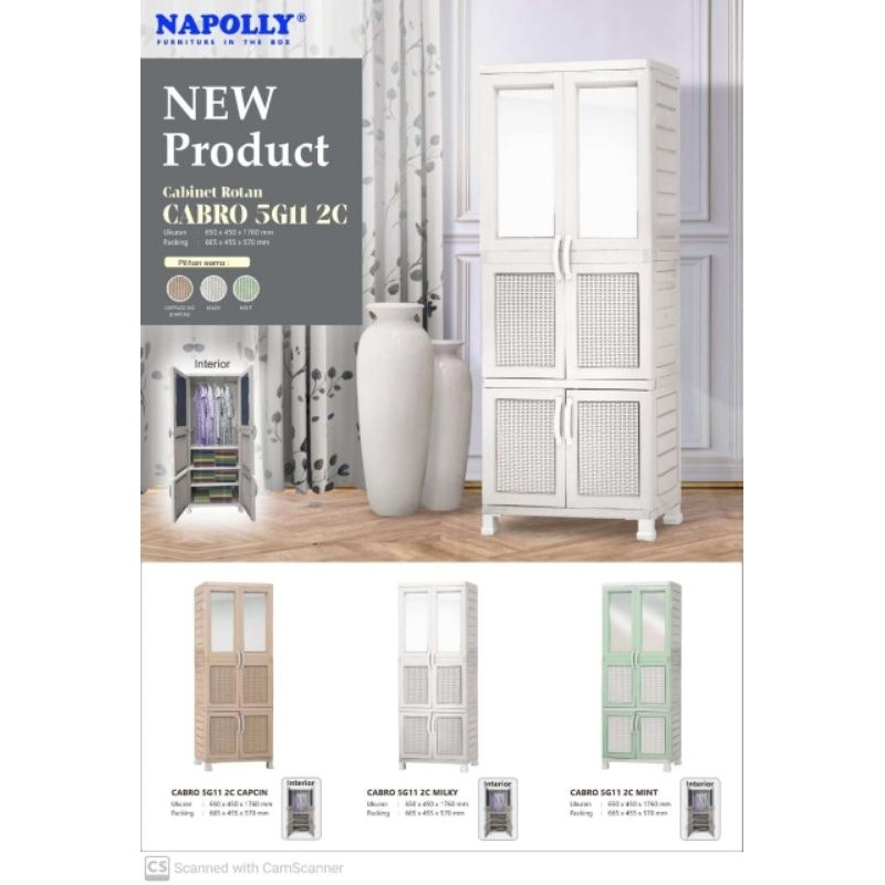 Lemari rak Plastik Napolly Cabro 5G11.2C Manado