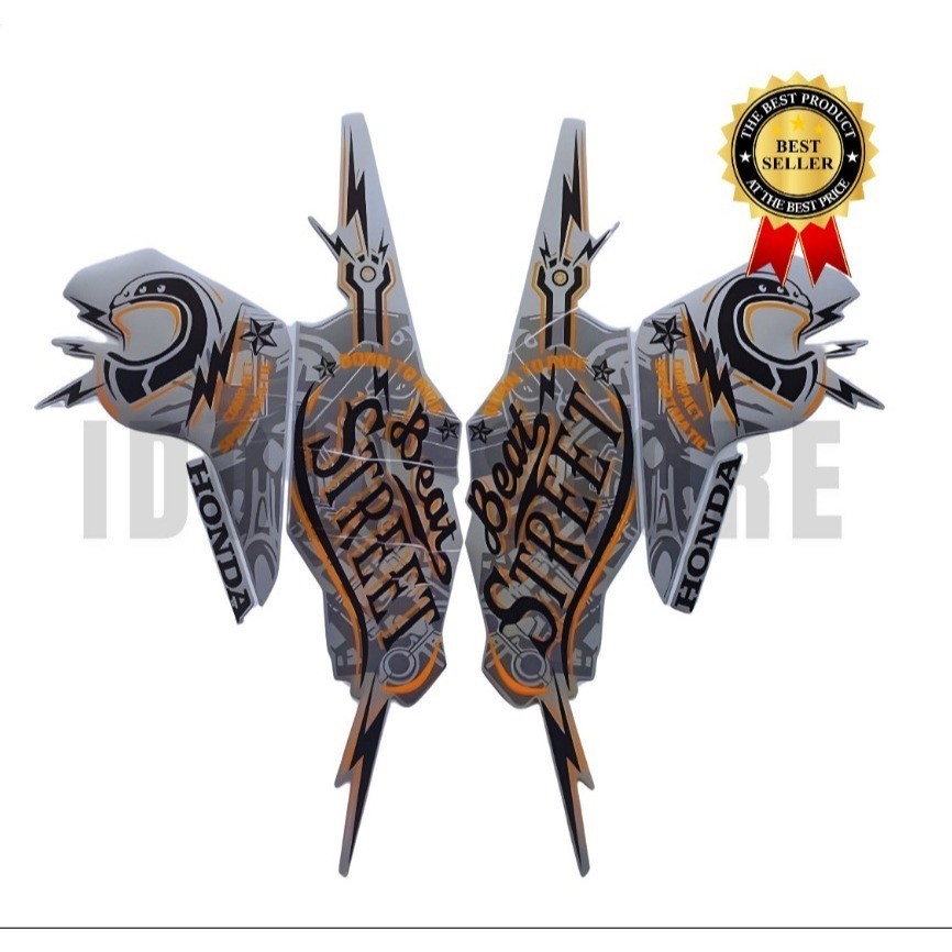 Sticker Striping Motor Honda Beat Street 2019 Full Silver list body motor beat Street Silver