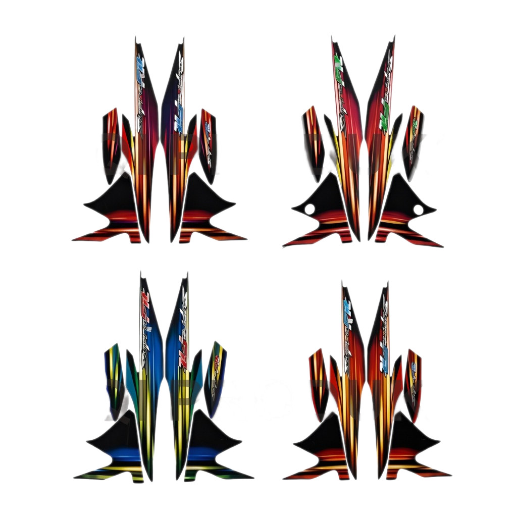 Stiker Striping Standart Supra Fit New 2005 | Stiker Body Supra Fit New 2005 | Termurah