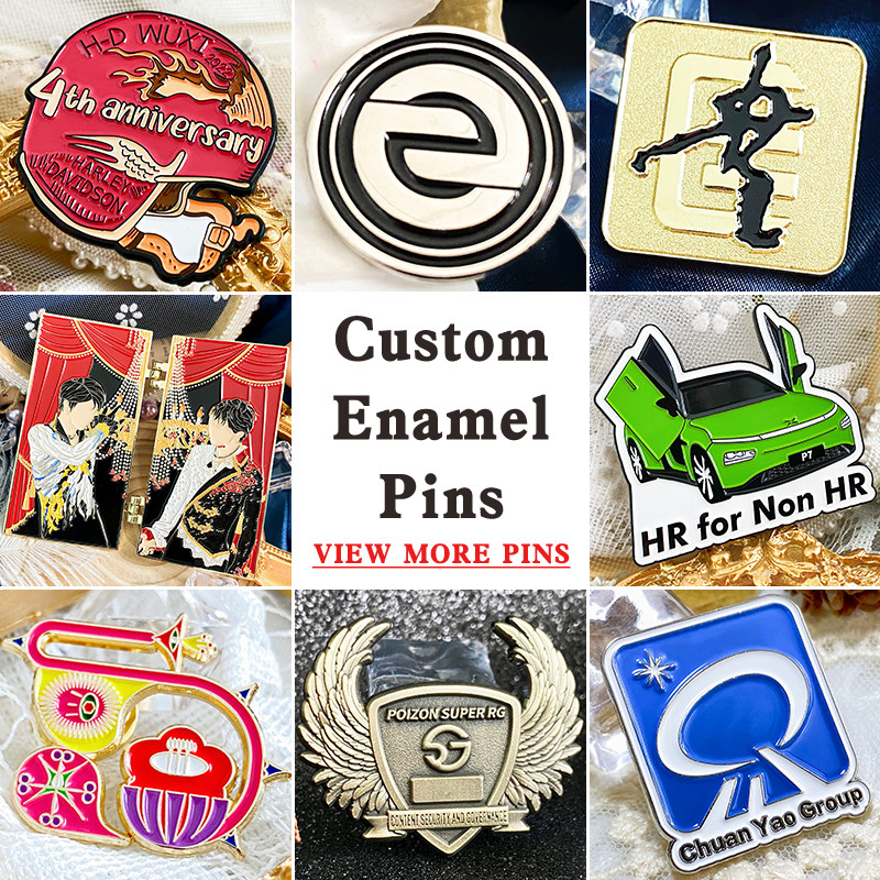 [Minimum 10pcs]Custom Enamel Pin Lapel Graduation Diy Brooch Coin Anime Emblem Make Badge Cufflink B