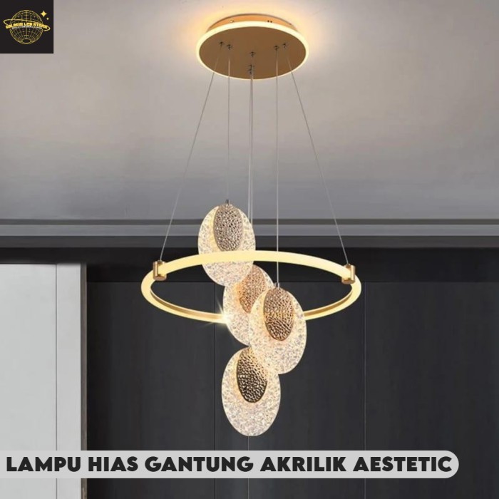 LAMPU HIAS GANTUNG MEWAH STYLE NORDIC / LAMPU HIAS GANTUNG RING DAN BOLA