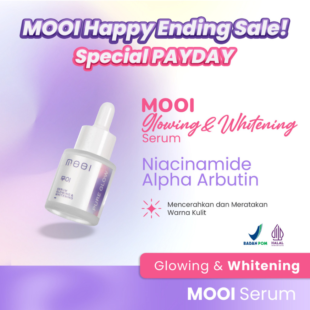 Serum Mooi Pure Glow 20ml - Serum Korea Pencerah Wajah (100% ORIGINAL BPOM) | Skin Care Face Serum M