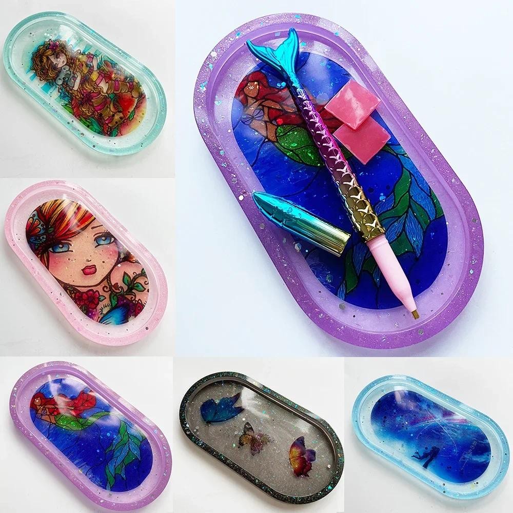 

5D DIY Diamond Painting Accessories Big Butterfly Glitter Tray for Storaging Drill Pen Wax Beading Tray Replacement Pen Heads