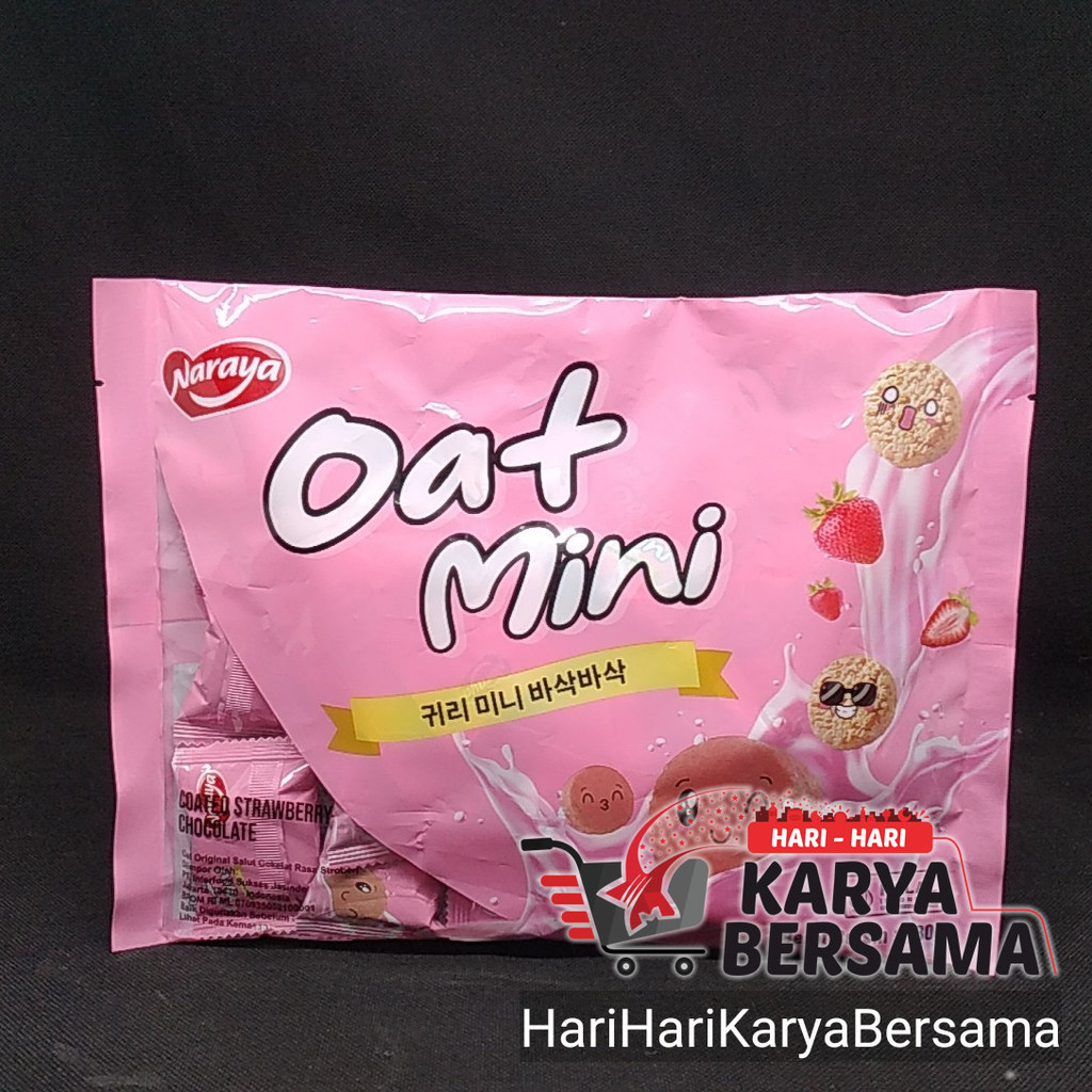 

MAKANAN RINGAN NARAYA OAT MINI COATED STRAWBERRY CHOCOLATE BAG 180GR