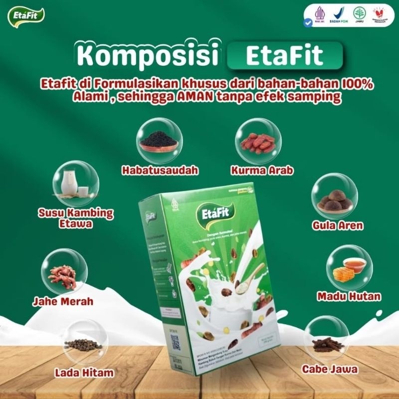 

ETAFIT - Solusi Sesak Napas Anak Dan Dewasa Susu Kambing Etawa Murni 100% Asli Herbal Alami
