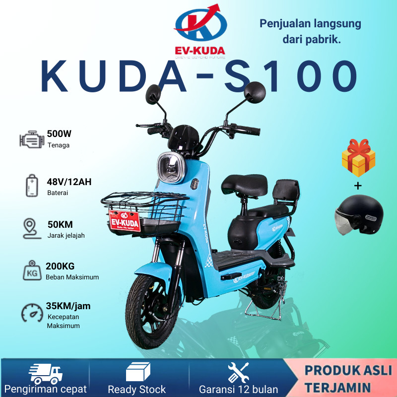 promo EV-KUDA S100 Sepeda Listrik Dewasa Sepeda Listrik Murah
