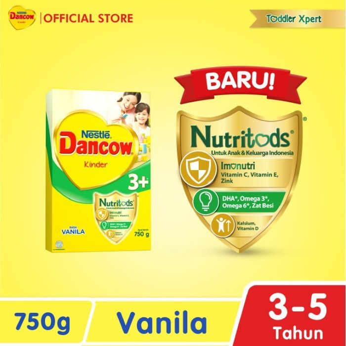DANCOW 3+ Vanila 750gr Susu Anak 3 tahun