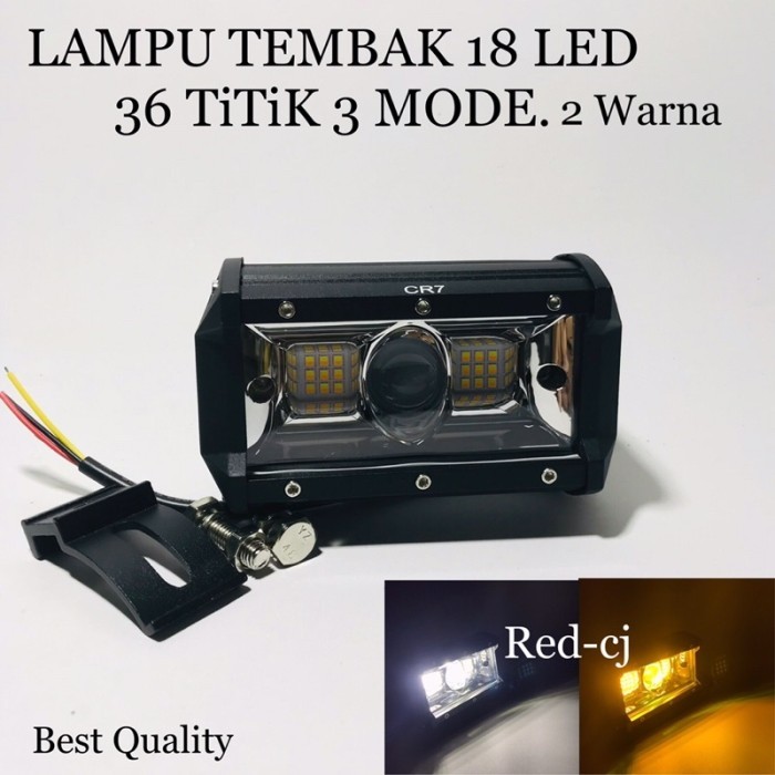 Lampu tembak 2warna putih-kuning 105watt universal motor mobil - putih-kuning