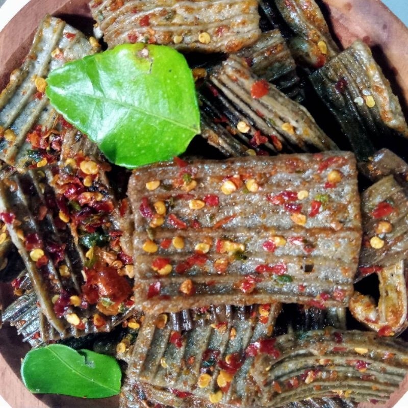 

COD - Kerupuk jengkol pedas yang bikin kamu ketagihan ,kerupuk jengkol kriuk pedas isi 1kg