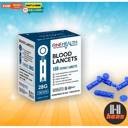 Jarum Blood Lancet Steril Sekali Pakai - Akurat & Higienis Tes Gula Darah Kolesterol Asam Urat