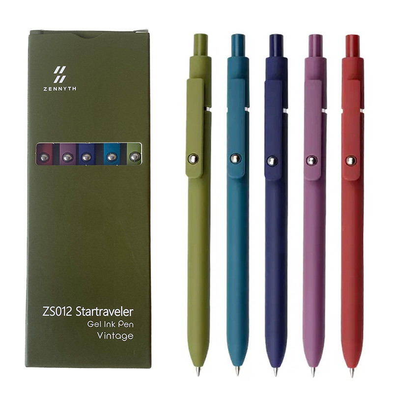 

Zanshi Pilot Morandi Retro Set Low Center of Gravity Press Pen High-Value Signature Pen 0.5m Girly Black Brush Question Pen