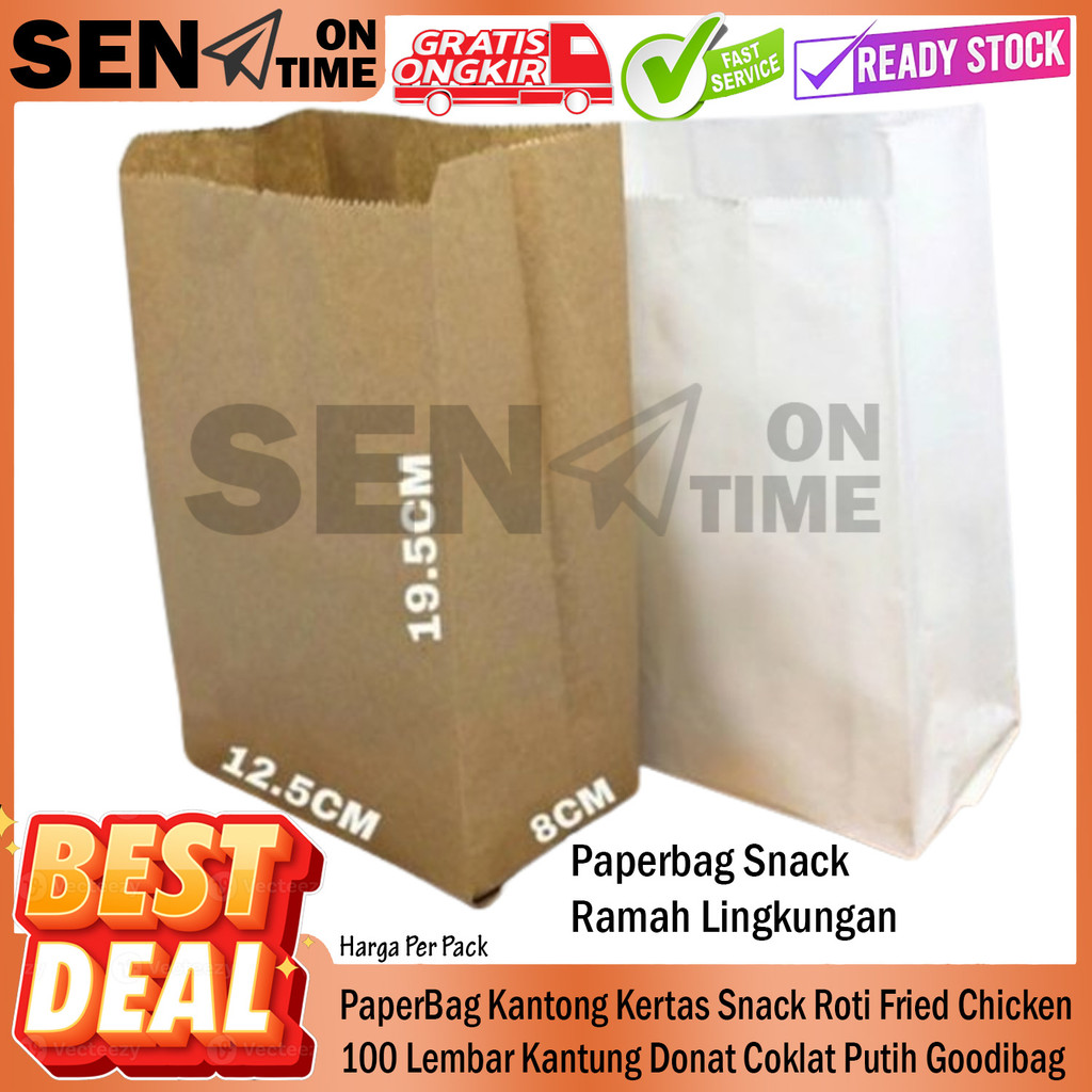 

Paper Bag Kantong Kertas Kantung Roti Fried Chicken Isi 100 Lembar Snack Donat Coklat Putih Paperbag Kraft Goodie Bag Kentang Ayam Goreng Samson Gorengan Polos Cokelat Tebal Jumbo Godie Goodiebag Samson