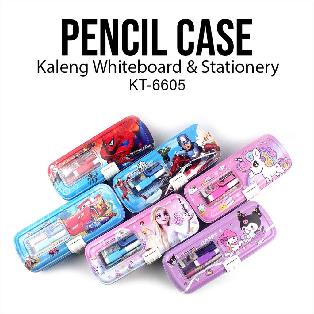 

Kotak Pensil Kaleng Whiteboard + Stationery SET Fancy Karakter 6605