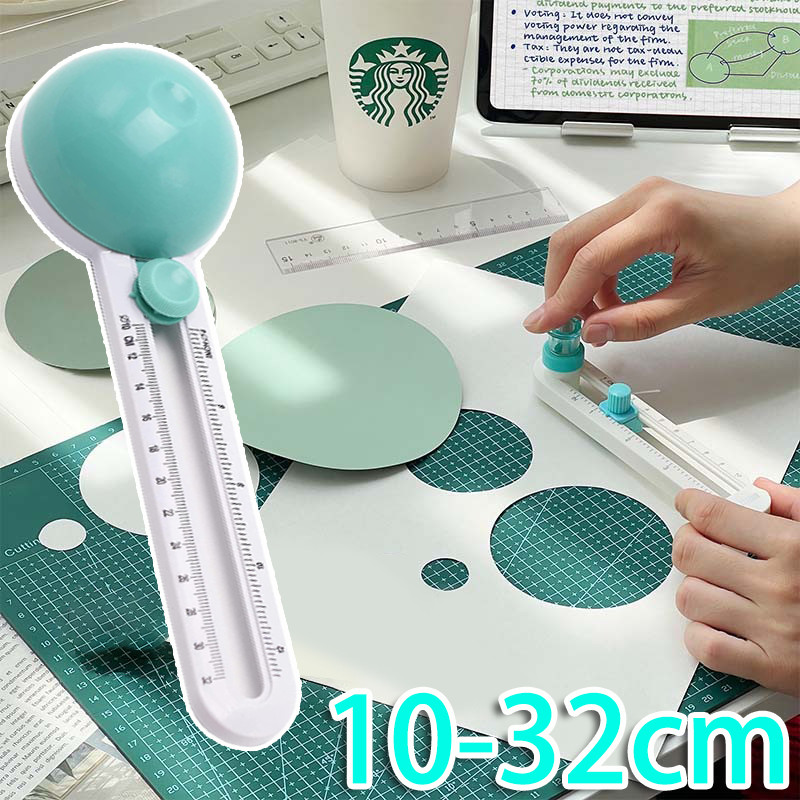 

10-32cm Circle Cutter,Circular Paper Cutter Trimmer Rotary Craft Cutting Tools,DIY Round Cards Knife For Home Study Offices