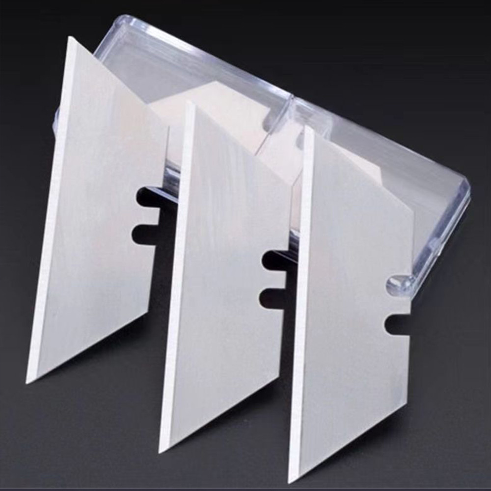 

10Pcs/1Box Special Knife Blades Steel Material Utility Knife Trapezoid Blades Replacement DIY Art Craft Cutter Tool Blade New