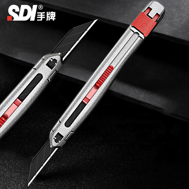 

Zinc Alloy Utility Knife estilete profissional ferramenta 30° Art Craft Box Cutter Locking سكين School Stationery Tools cuchillo