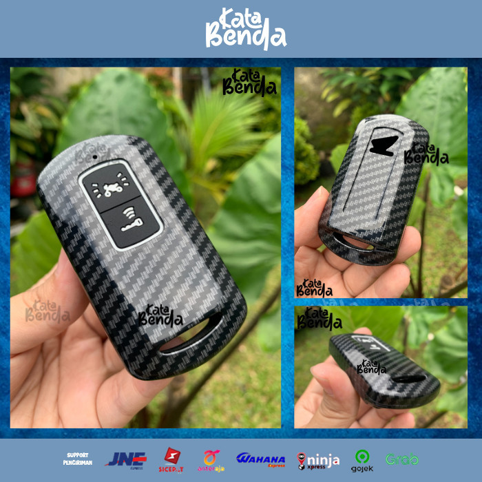 Cover Carbon Keyless Scoopy 2020 / Vario 150 AHM Remote/Kunci/Smartkey