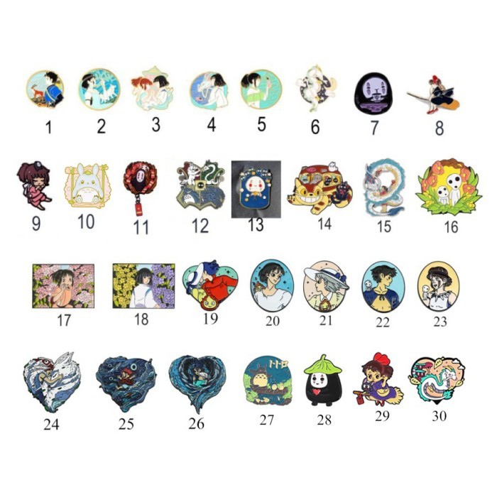pin besi spirited away mononoke hime howl's moving castle