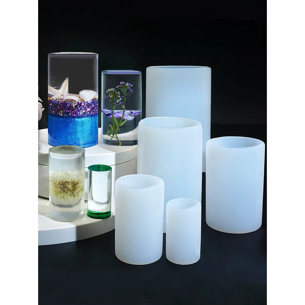 

3D Cylinder Shape Candle Silicone Mold DIY Cented Candle Soap Mould Craft Gift Making Plaster Resin Wax Homemade Decoration
