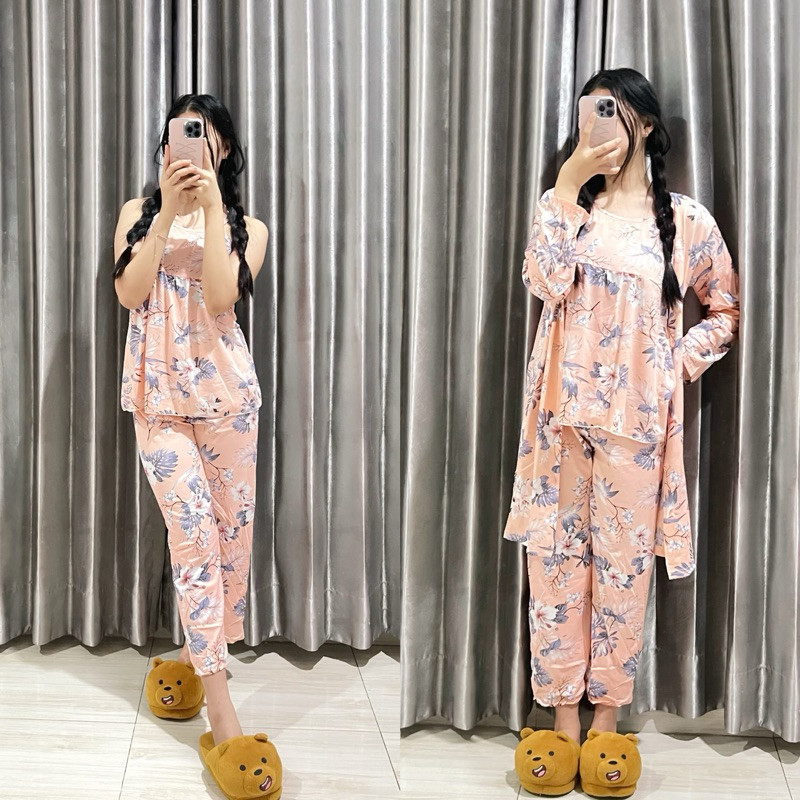 MEGA PROMO Piyama Kimono PP Premium 3IN1(Inner+LongPant+Kimono)/Stelan Kimono Import