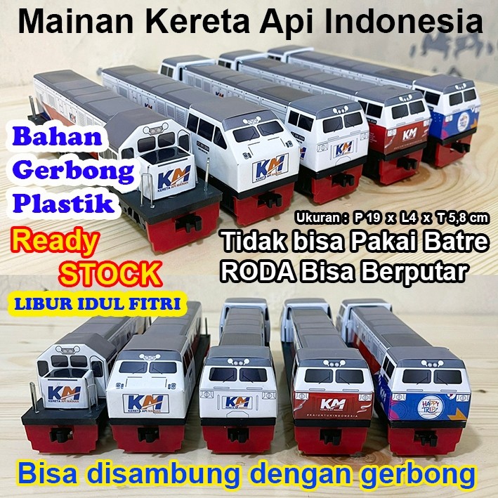 Mainan Kereta Api Indonesia Lokomotif Gerbong Kereta Api