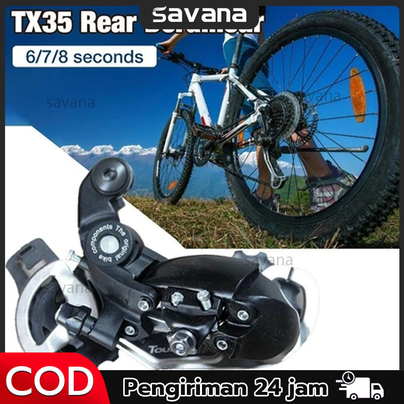 【SAVANA】RD Shimano Tourney 6 7 8 Speed TX35 Rear M370 Model 18 21 24 spd derailleur Sepeda gunung xc