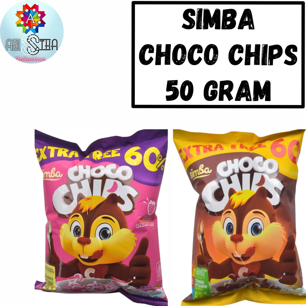 

Simba Choco Chips Sereal Kemasan 50 Gram Strawberry Cokelat