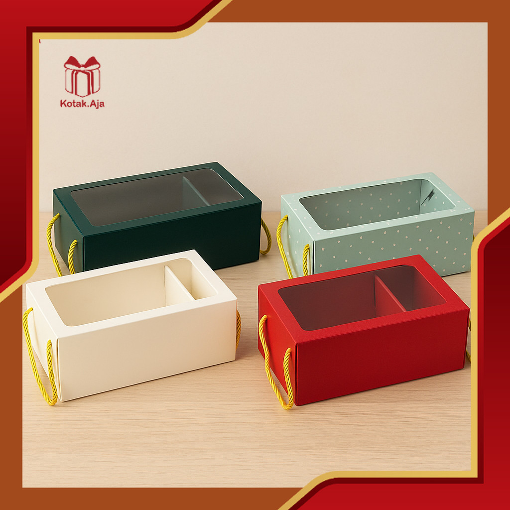 

Box mika handle / Box Mika Sekat / Box sekat / Box kue sekat / Box Tali I HH02
