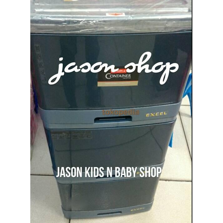 Lemari Laci Excel Lion Star Large susun 3/Excel container laci L3