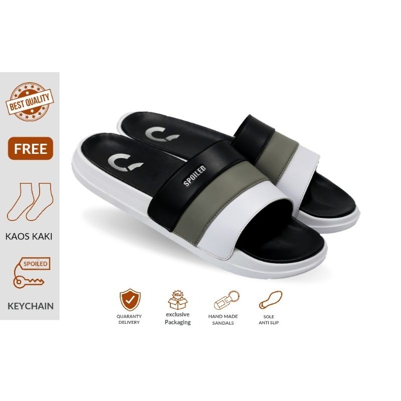Promo SPOILED - SLD 09 - Sendal Slide Pria Sandal Casual Pria Selop Cowok Slip On