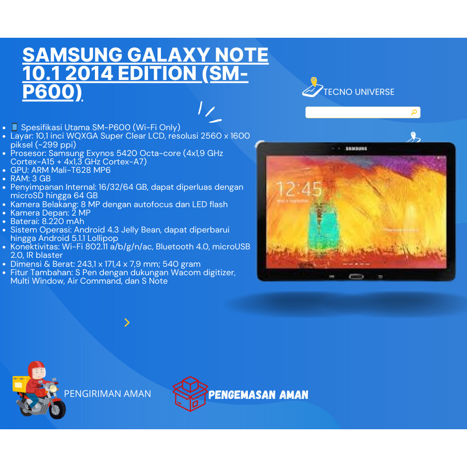 Samsung Galaxy Note 10.1 2014 Edition (SM-P600) Second Tenco Universe