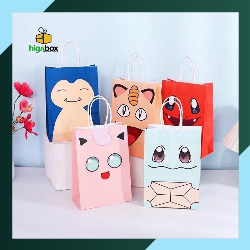 

Paperbag Goodie Bag Ultah uk 14.5 x 8 x 21 cm Anak Motif Karakter Banyak Unicorn Superhero Marvel Kartun Mickey Mouse & Pokemon Tas Jinjing Serbaguna Bingkisan Hadiah Hampers Ulang Tahun