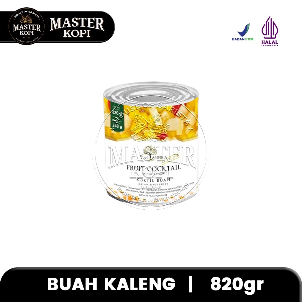 

Frutaneira Fruit Cocktail Kaleng 820gr in Heavy Syrup/ Koktil Buah dalam Sirup Pekat