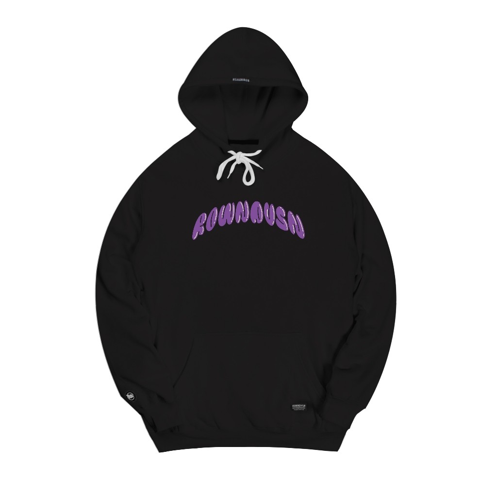 Rown DIvision Official Pullover Hoodie - Rowndvsn Jaket Gummies Black