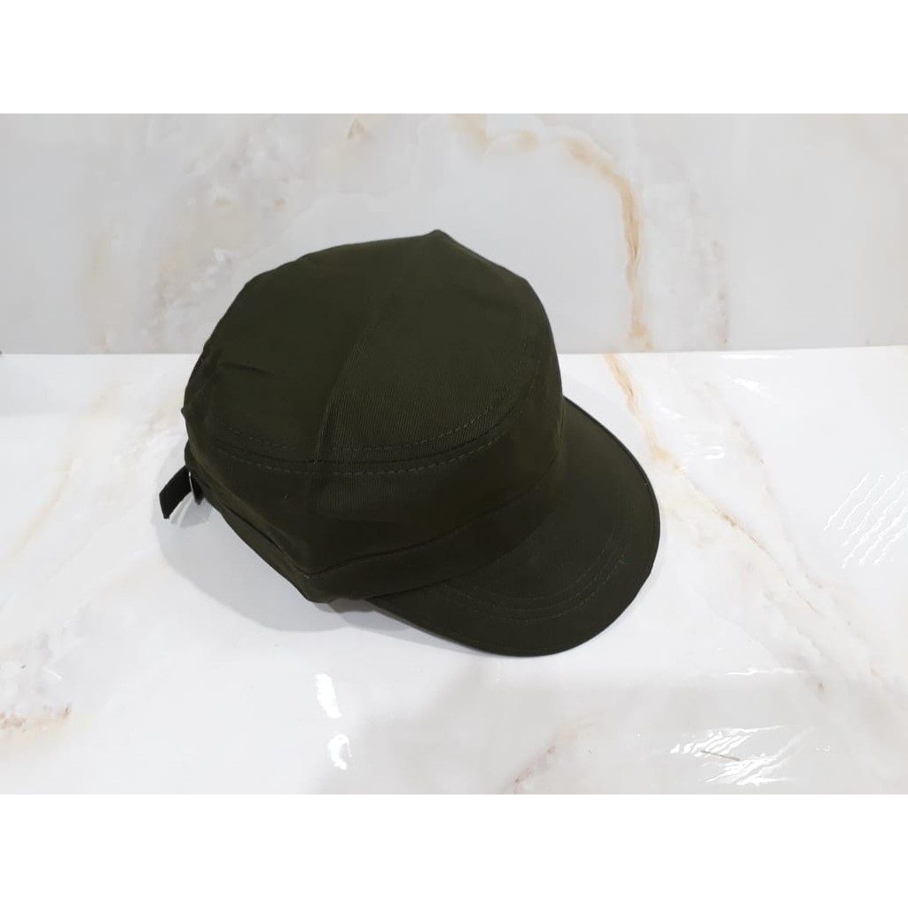 TOPI KOMANDO PRIA / TOPI MILITER POLRI SATPAM ORIGINAL POL PP LIDAH PENDEK MILITARY COMANDO CAP