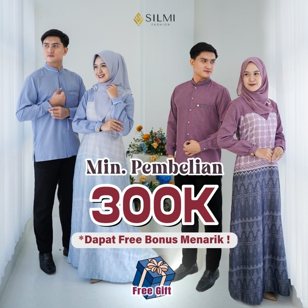 FLASH SALE/ Silmi Official || Gamis Remaja Terbaru 2025 || Inara Ivan Couple By Silmi Gamis Couple P