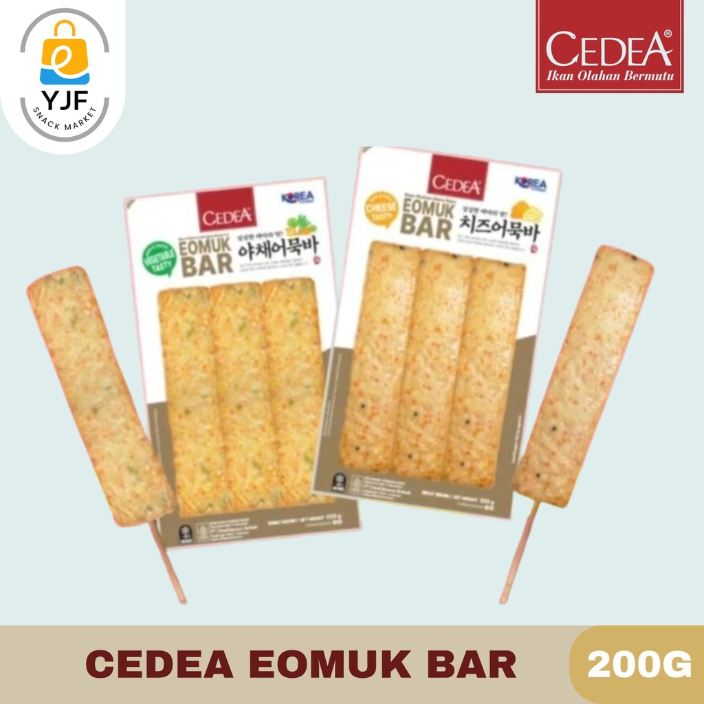 

Cedea Eomuk Bar Cheese / Eomuk Bar Vegetable / Fish Cake ala Korean [Isi 3pcs] Kemasan 200gr