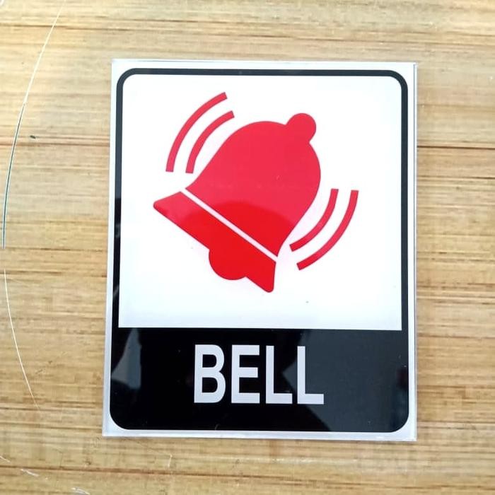 

s c SIGN AKRILIK K3 RAMBU SAFETY BELL UKURAN 8X9CM