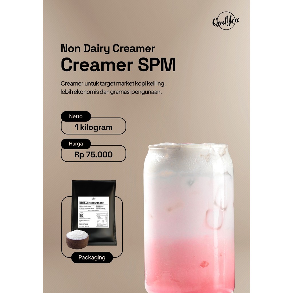 

Non Dairy Creamer SPM 1Kg - Krimer Bubuk Ekonomis untuk Kopi Susu, Boba, Es Kopi