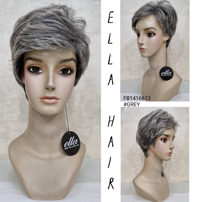WIG RAMBUT PALSU UNISEX PRIA DAN WANITA UBAN GREY FB1416613 GREY