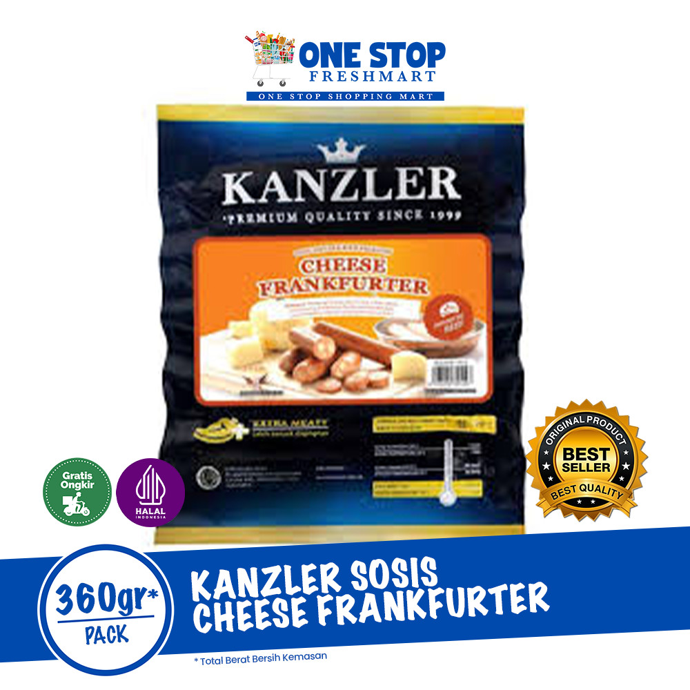 

KANZLER CHEESE FRANKFURTER 360GR / SOSIS SAPI & AYAM RASA KEJU 360GR