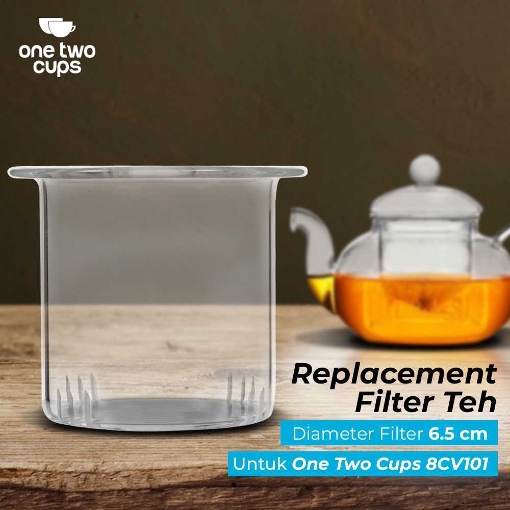 

One Two Cups Saringan Teh Filter Pengganti untuk Teko Teh Kaca - 8CV1011