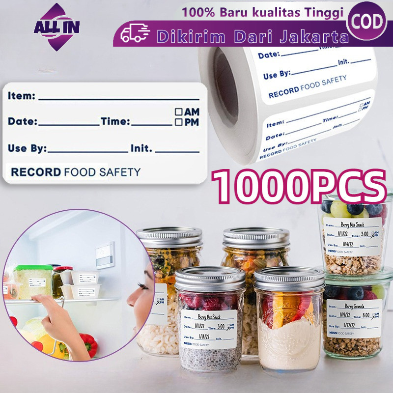 

1000pcs Stiker Tanggal Kadaluwarsa Stiker Expired Date Stiker Label Produk Food Storage Label