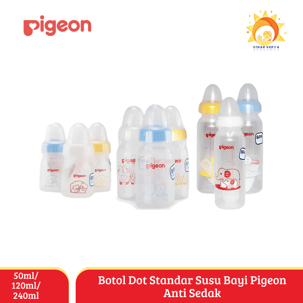 Botol Dot Standar Susu Bayi Pigeon Anti Sedak /Dot Bayi 50ml/ 120ml/ 240ml
