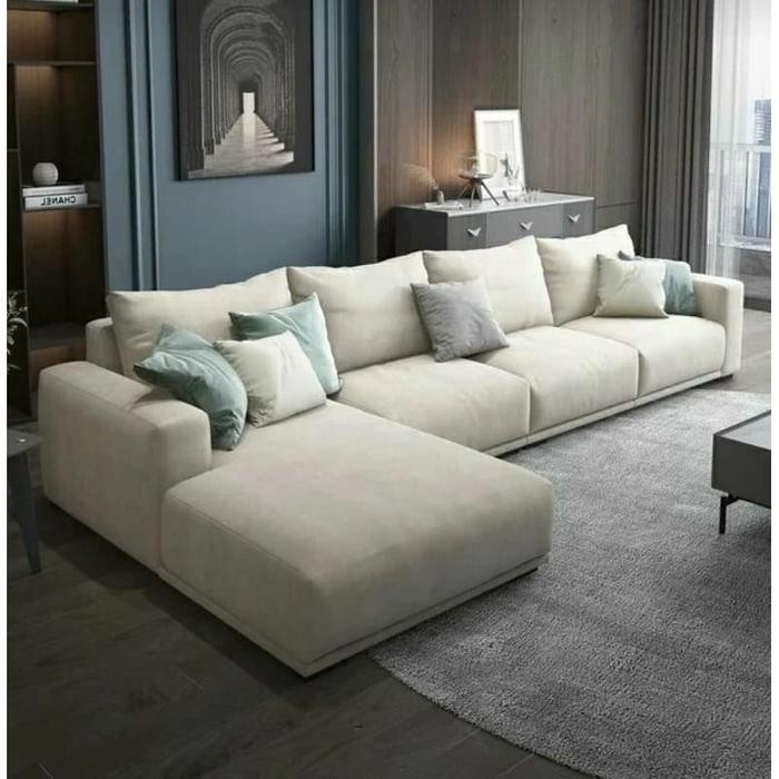 SOFA MEWAH L PUTUS SOFA DUDUK MINIMALIS SOFA BED SOFA L PUTUS SOFA TAMU KURSI TAMU KURSI RUANG TAMU 