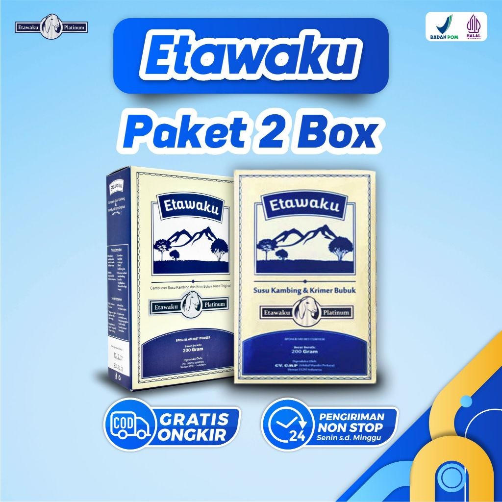 

ETAWAKU PLATINUM PAKET 2 BOX - Sembuhkan Total Asma Sesak Nafas TBC Bronkhitis Dan Sendi