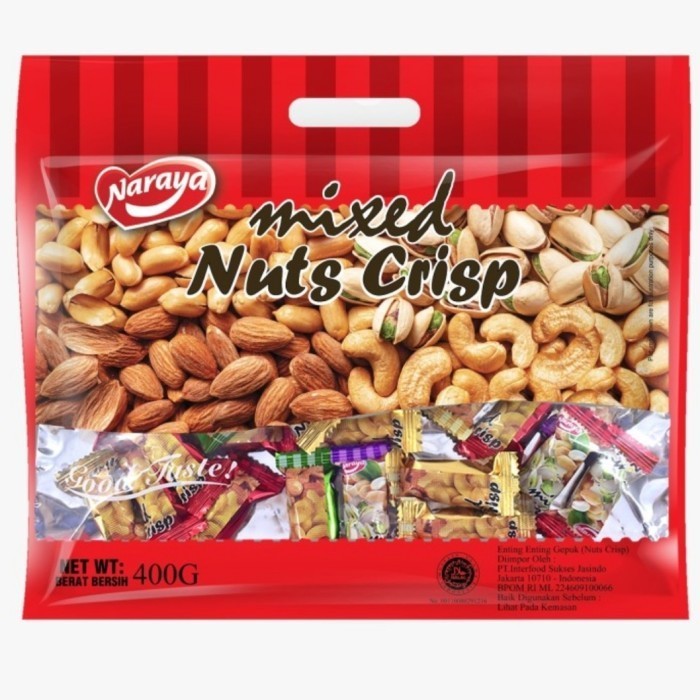 

JAMIN MURAH !!!( BERKAH ) Naraya Mixed Nuts 400gr Naraya Permen Kacang Enting Enting Gepuk Snack Cemilan Enak(BISA LANGSUNG ORDER)